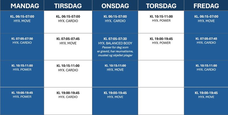 SOMMERPROGRAM HYX.