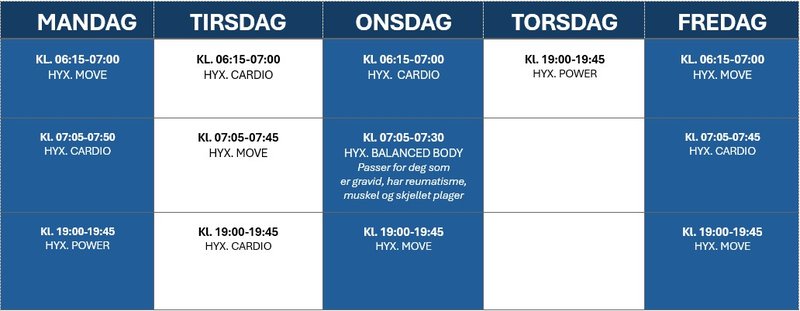 SOMMERPROGRAM HYX.